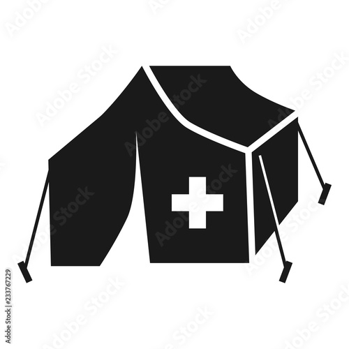 Migrant help tent icon. Simple illustration of migrant help tent vector icon for web design isolated on white background