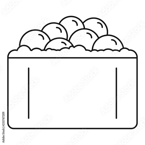 Hotate tai sushi icon. Outline hotate tai sushi vector icon for web design isolated on white background