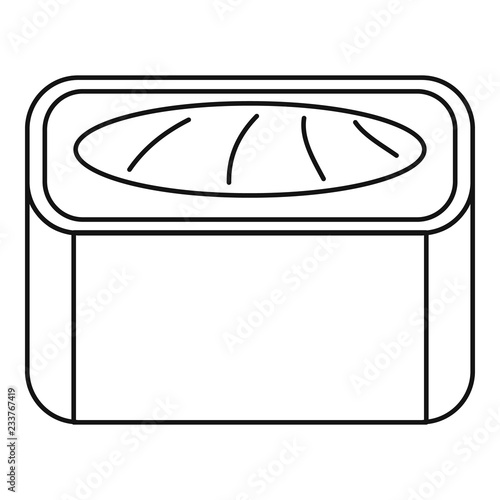 Maguro sushi roll icon. Outline maguro sushi roll vector icon for web design isolated on white background