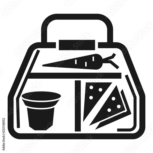 Vegan lunchbox icon. Simple illustration of vegan lunchbox vector icon for web design isolated on white background