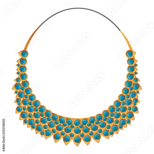 Fashion necklace icon. Cartoon of fashion necklace vector icon for web design isolated on white background