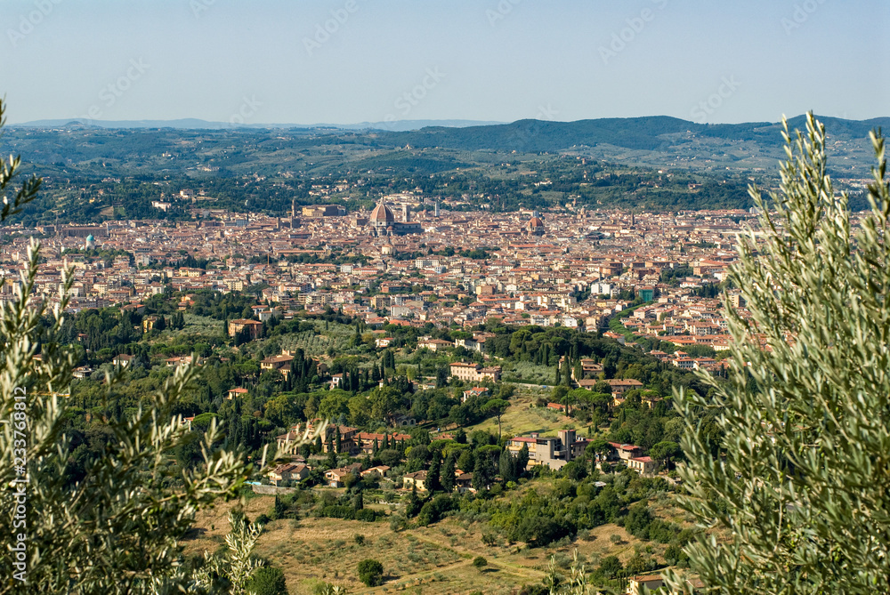 city of florence seen from above