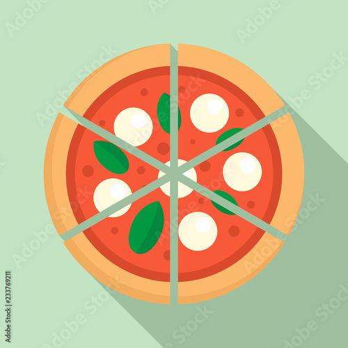 Four cheeses pizza icon. Flat illustration of four cheeses pizza vector icon for web design