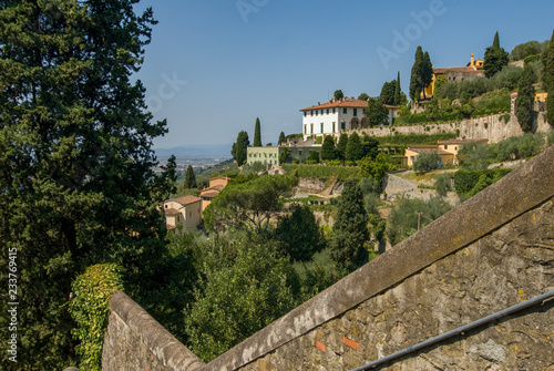villa in the mountains of fiesole above florence photo
