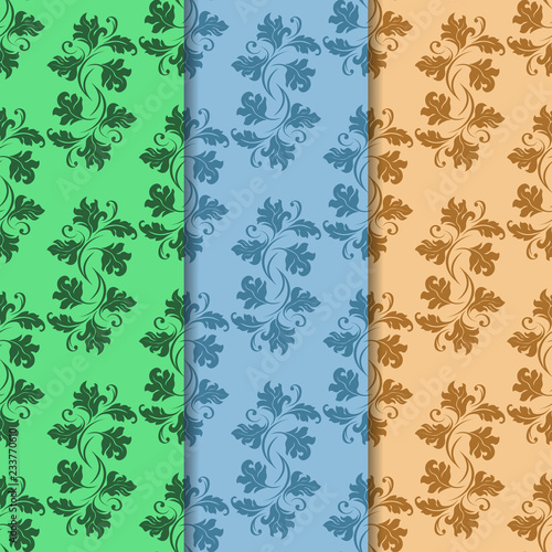 seamless abstract pattern with floral motive