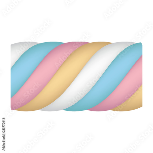 Colorful candy marshmallow icon. Realistic illustration of colorful candy marshmallow vector icon for web design isolated on white background