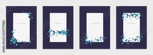 Abstract geometric technological brochure, flyer, background.