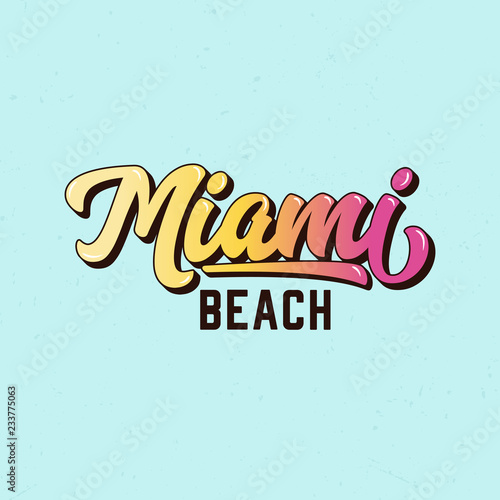 Miami Beach  - Tee Design For Printing