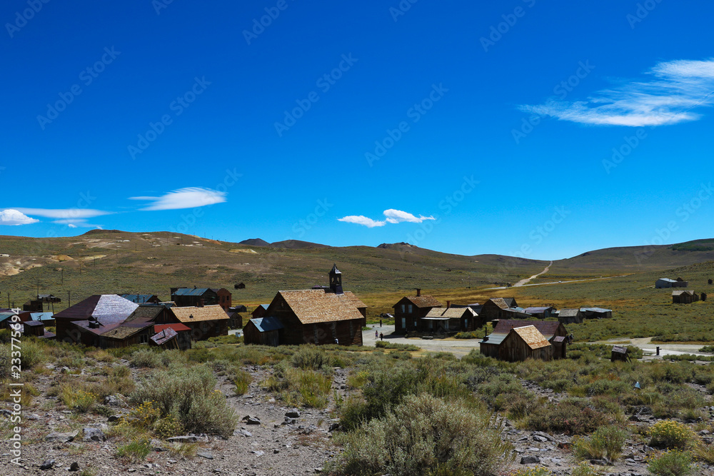 Abandoned houses in the desert after the gold rush, Bodie, Ghost Town, California