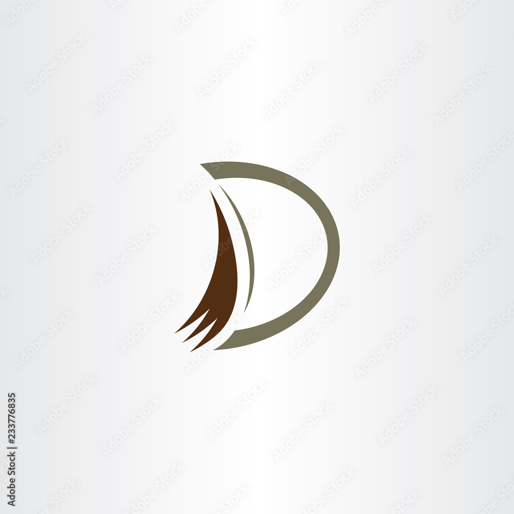 Obraz premium excavator bucket vector digger logo letter d vector