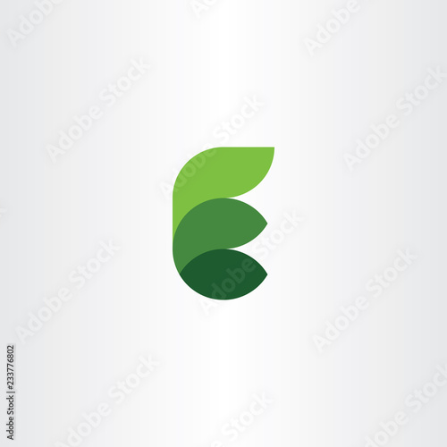 eco leaves e letter logotype green vector logo