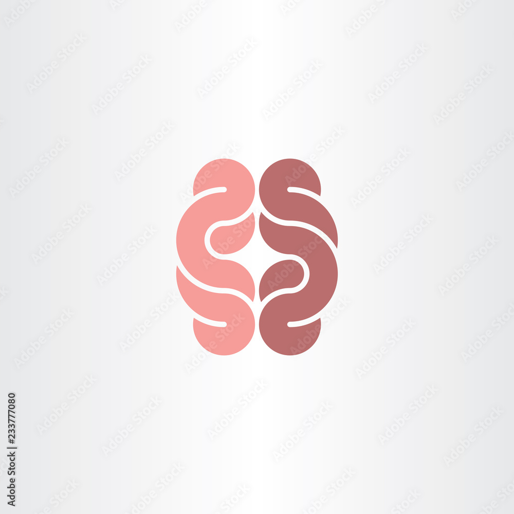 Naklejka premium human gut logo icon vector symbol