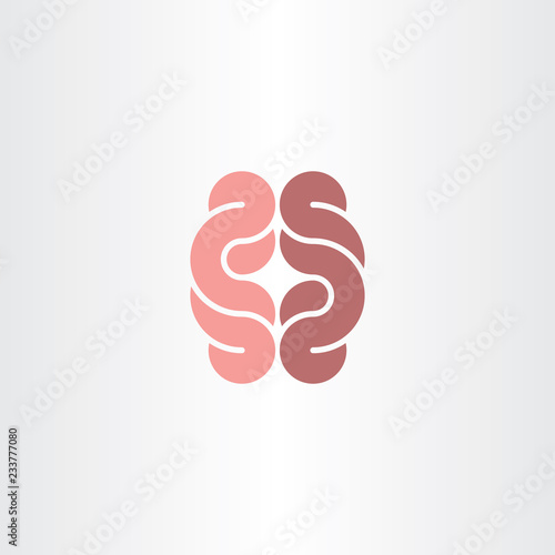 human gut logo icon vector symbol