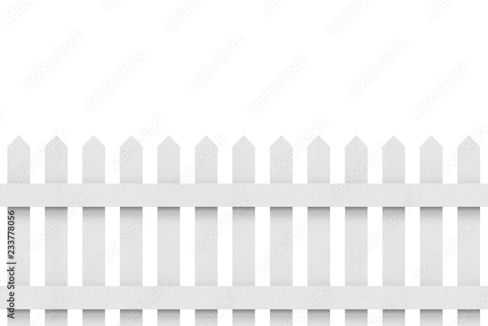 3d rendering. new gray wooden fence with clipping path isolated on white background. 3d rendering. new gray wooden fence with clipping path isolated on white background.