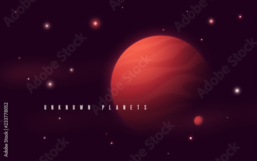 Deep space sci-fi abstract vector illustration, background, post