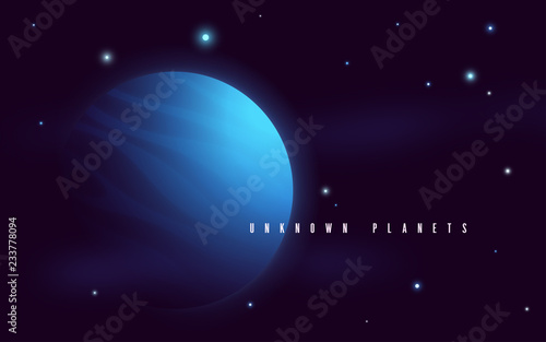 Deep space sci-fi abstract vector illustration, background, post