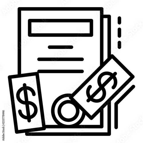 Bribery icon. Outline bribery vector icon for web design isolated on white background