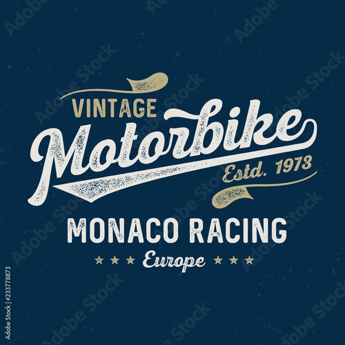 Vintage Motorbike - Tee Design For Printing