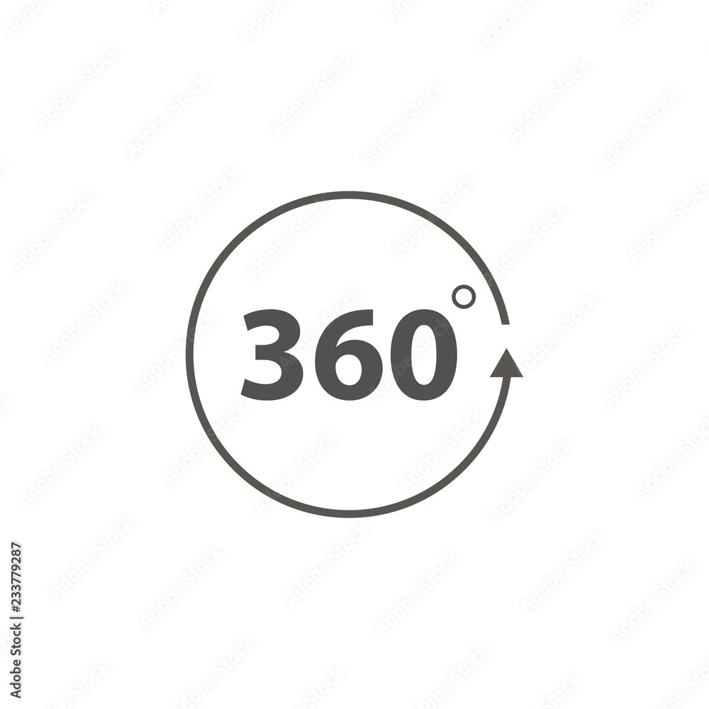 360 degrees sign icon 360 degrees sign icon