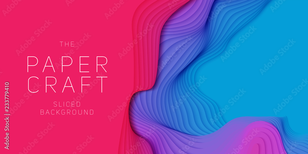 Vector 3D abstract background with paper cut neon shape. Colorful carving art. Paper craft Antelope canyon landscape with gradient colors. Minimalistic design for business presentations, flyers. Vector 3D abstract background with paper cut neon shape. Colorful carving art. Paper craft Antelope canyon landscape with gradient colors. Minimalistic design for business presentations, flyers.