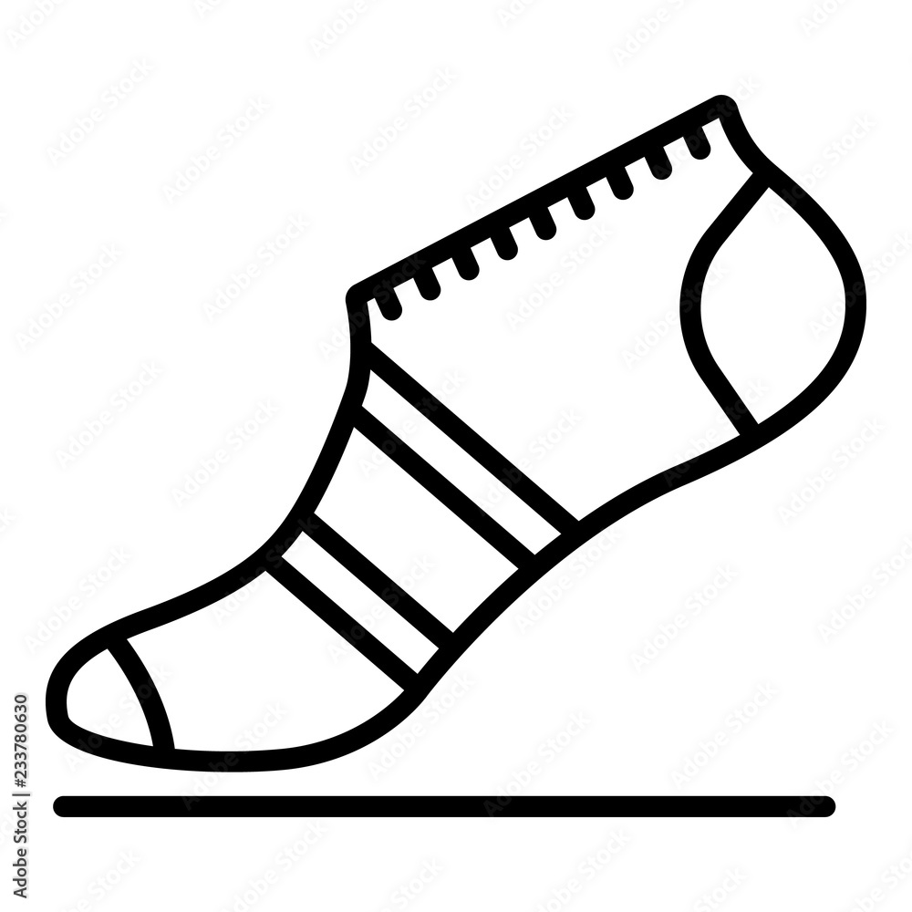 Fashion sock icon. Outline fashion sock vector icon for web design isolated on white background Fashion sock icon. Outline fashion sock vector icon for web design isolated on white background