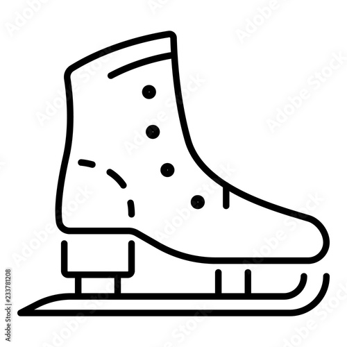 Skates boot icon. Outline skates boot vector icon for web design isolated on white background © ylivdesign