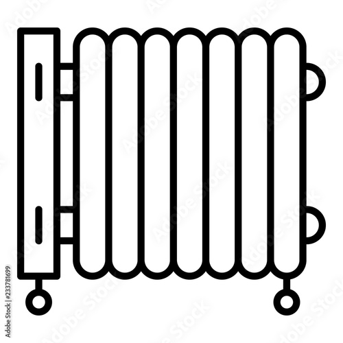 Electric oil heater icon. Outline electric oil heater vector icon for web design isolated on white background