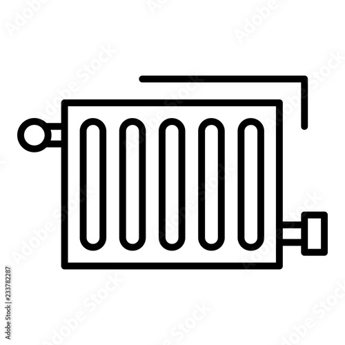 Warm radiator icon. Outline warm radiator vector icon for web design isolated on white background