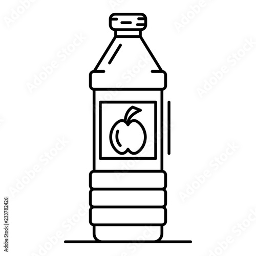 Apple vinegar bottle icon. Outline apple vinegar bottle vector icon for web design isolated on white background