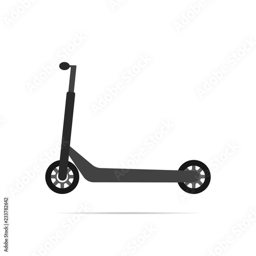 Scooter icon with shadow. Eps10