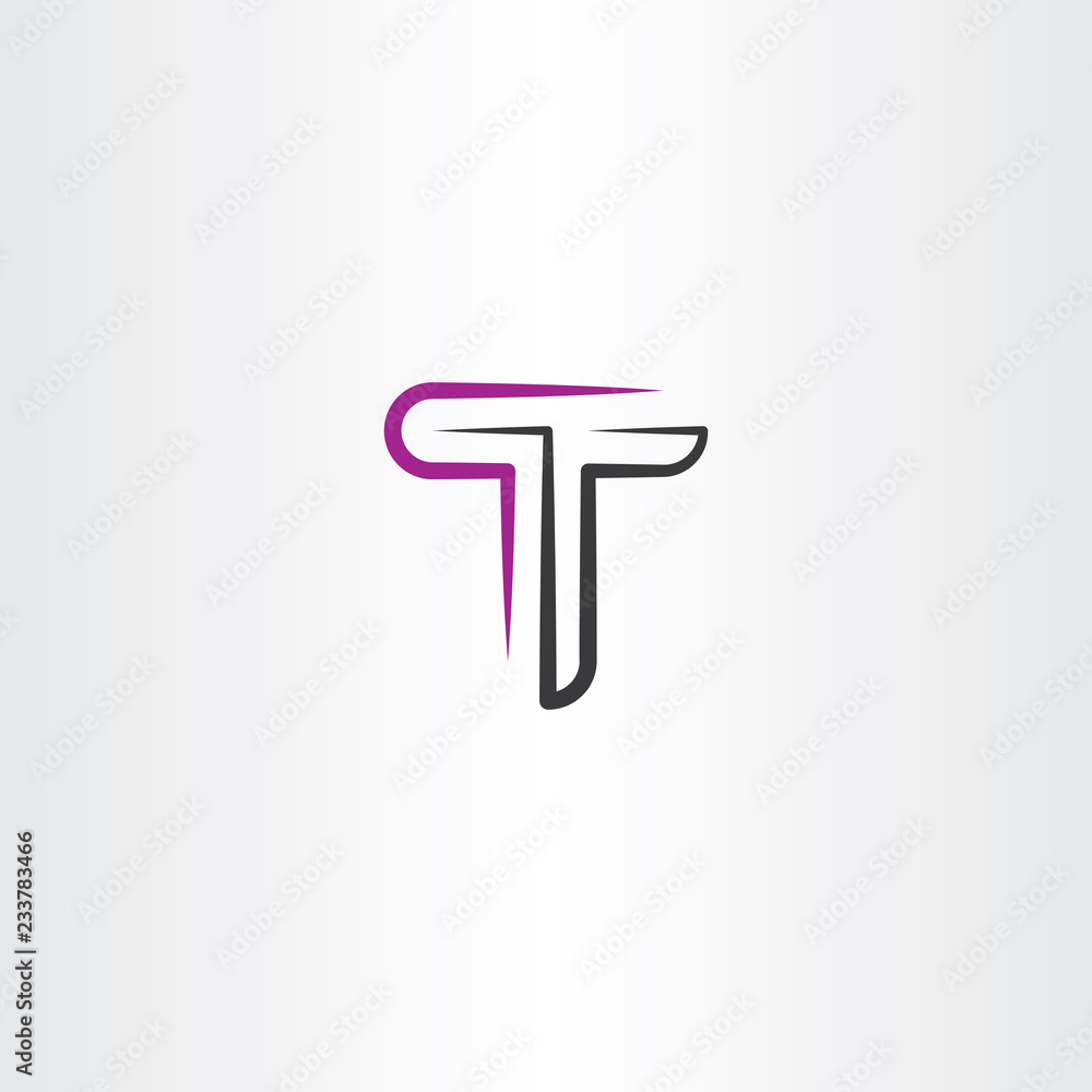 purple black letter icon t logo element vector purple black letter icon t logo element vector