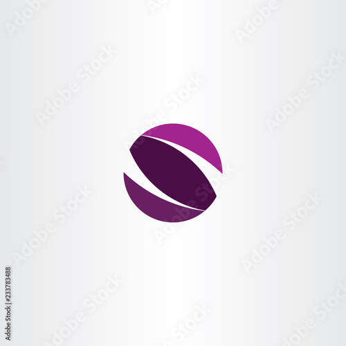 purple s logo letter circle sign symbol vector