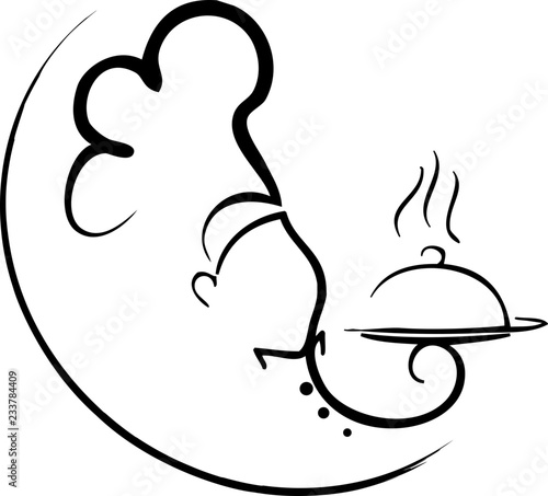 cooking logo,vector, illustration of cartoon chef