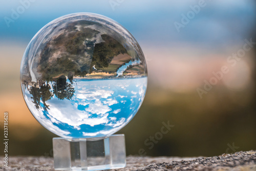 Crystal ball landscape shot at Bogenberg - Bavaria - Germany © Martin Erdniss