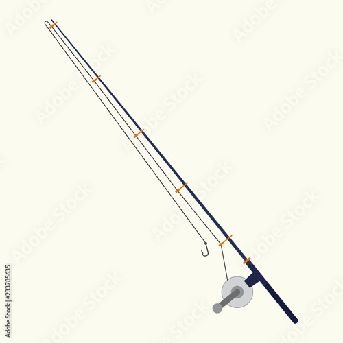 Spinning. Sports Fishing. Vector illustration. EPS 10.