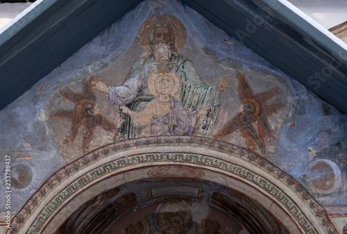 Historical and tourist places and cities of Russia. Tikhvin Monastery. Assumption Cathedral of the Tikhvin Monastery. (City Tikhvin. Leningrad region.) photo