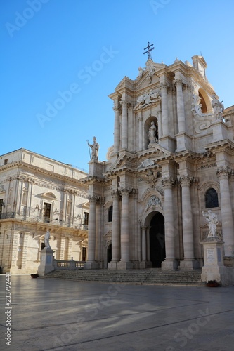 Cathedral of Syracuse at Piazza duomo in Ortygia Syracuse, Sicily Italy © ClaraNila