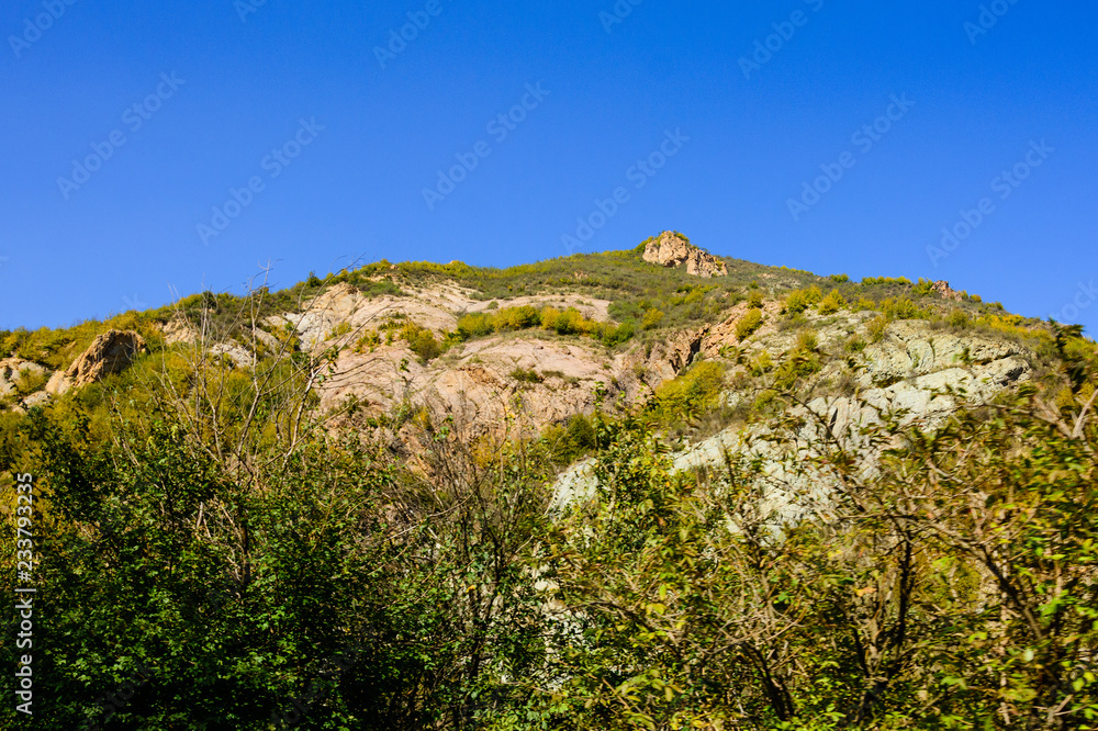 Beautiful autumn landscape with mountains and forest, Armenia