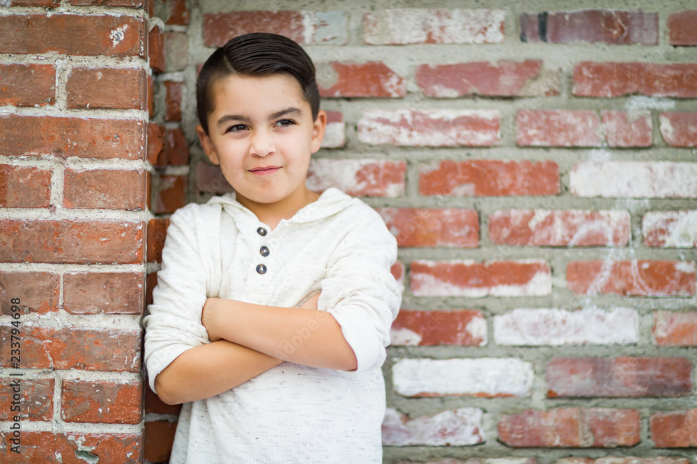 Portrait of Mixed Race Young Hispanic and Caucasian Boy Portrait of Mixed Race Young Hispanic and Caucasian Boy