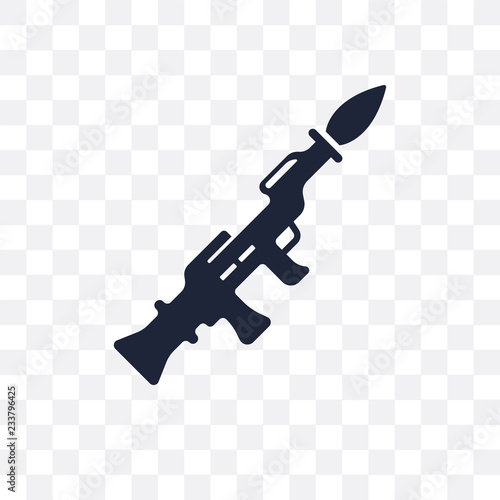 Grenade Launcher transparent icon. Grenade Launcher symbol design from Army collection. Simple element vector illustration. Can be used in web and mobile.