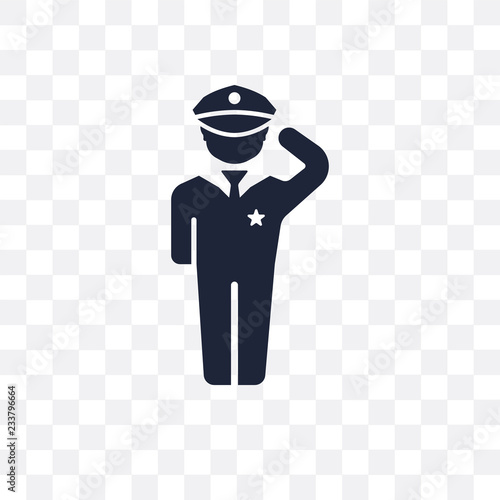 Salute transparent icon. Salute symbol design from Army collection. Simple element vector illustration. Can be used in web and mobile.