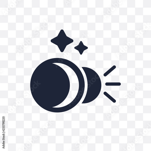 Eclipse transparent icon. Eclipse symbol design from Astronomy collection. Simple element vector illustration. Can be used in web and mobile.