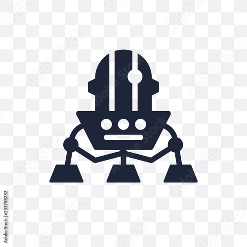 Lander transparent icon. Lander symbol design from Astronomy collection. Simple element vector illustration. Can be used in web and mobile.