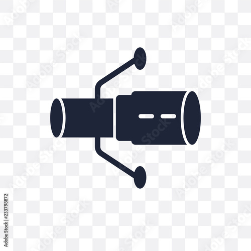 Hubble space telescope transparent icon. Hubble space telescope symbol design from Astronomy collection. Simple element vector illustration. Can be used in web and mobile.