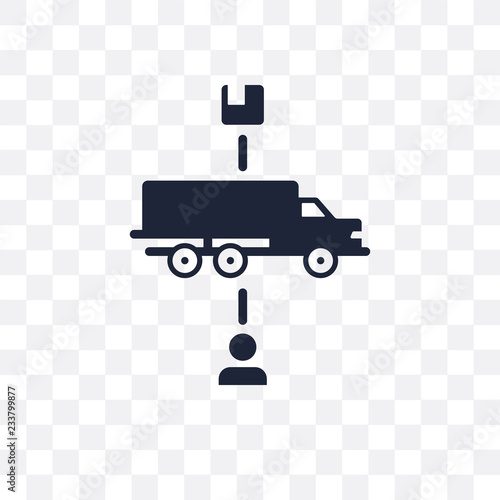Supply chain transparent icon. Supply chain symbol design from Delivery and logistic collection. Simple element vector illustration. Can be used in web and mobile.