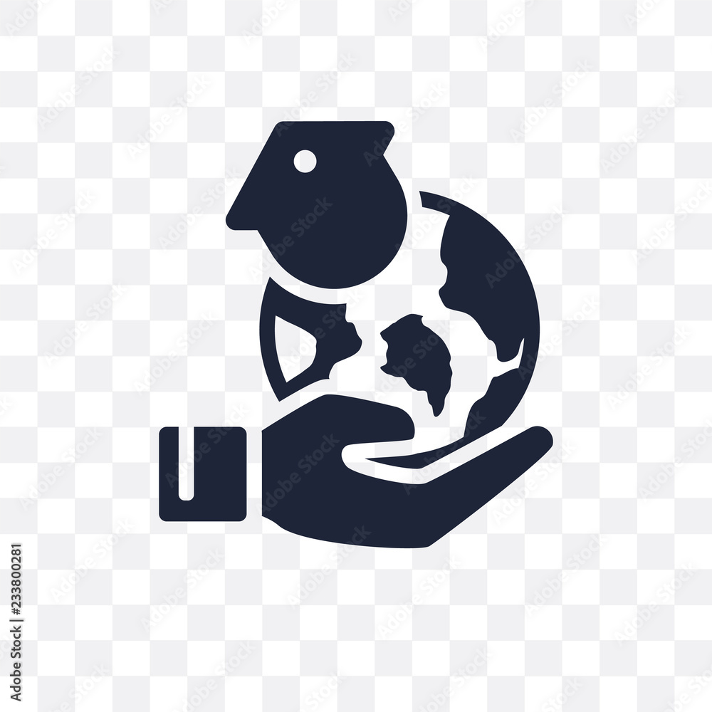 Global learning transparent icon. Global learning symbol design from ...