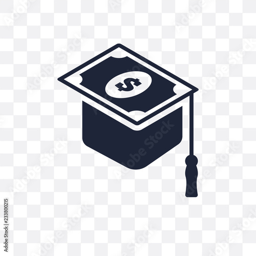 scholarship transparent icon. scholarship symbol design from Education collection. Simple element vector illustration. Can be used in web and mobile.
