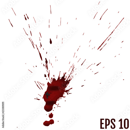 Blood isolated on white, Halloween concept. Vector illustration