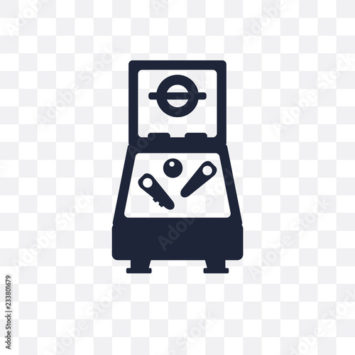 Pinball transparent icon. Pinball symbol design from Entertainment collection. Simple element vector illustration. Can be used in web and mobile.