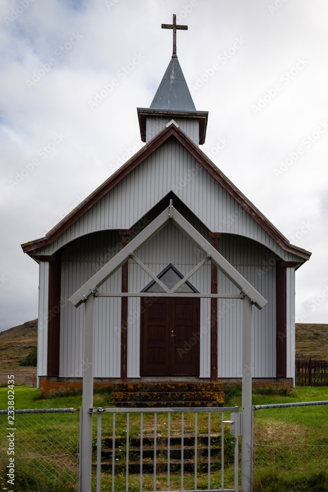 Scandinavian style church in Iceland 